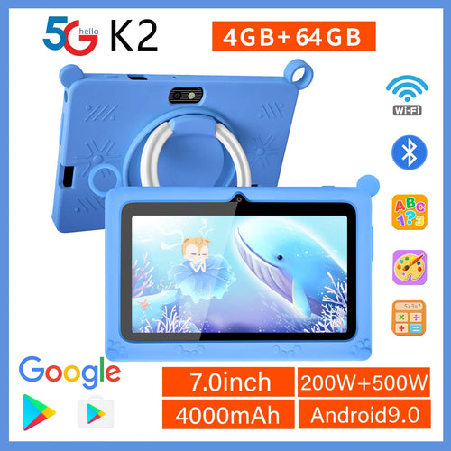 New 7 Inch 5G WiFi Android Learning Education Tablets Quad Core 4GB