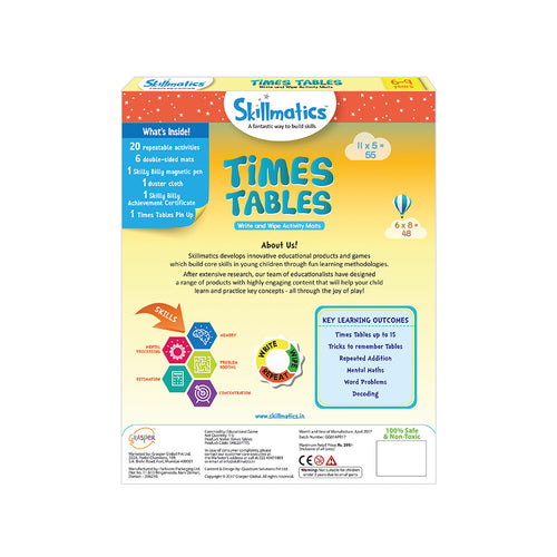 Skillmatics Times Tables - Kids Learn in Logical, Easy-to-Solve and